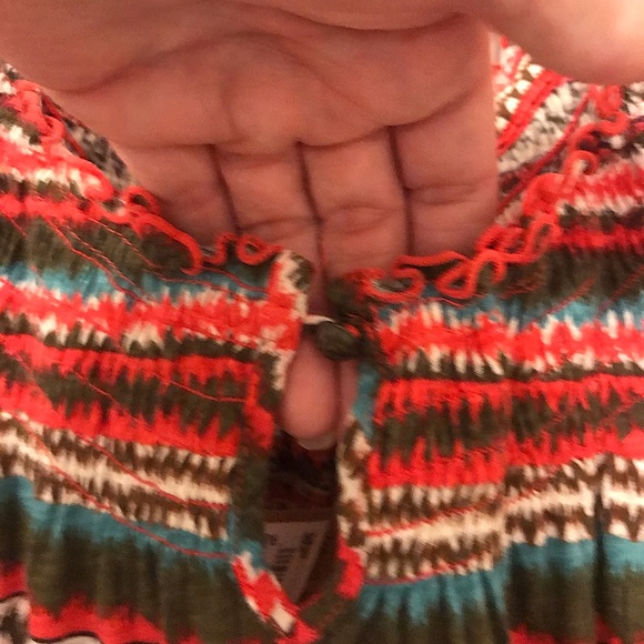 🆕🔥LUCKY BRAND SUPER CUTE&STYLISH&TRENDY STRIPED LONGSLEEVE BOHO TOP!!MSRP 60$ - Picture 11 of 12